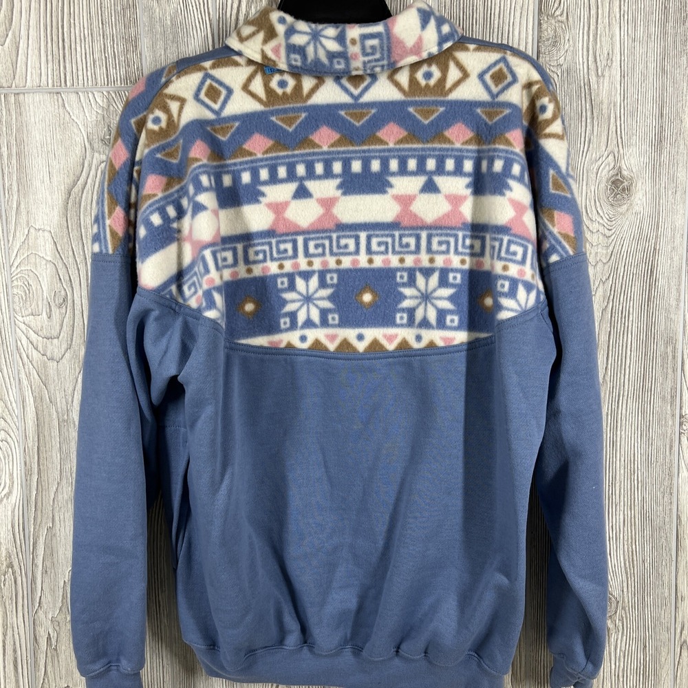 Vintage Women's‎ Size M American Sportif Fleece Long Sleeve 2 Button Sweatshirt - Picture 5 of 6